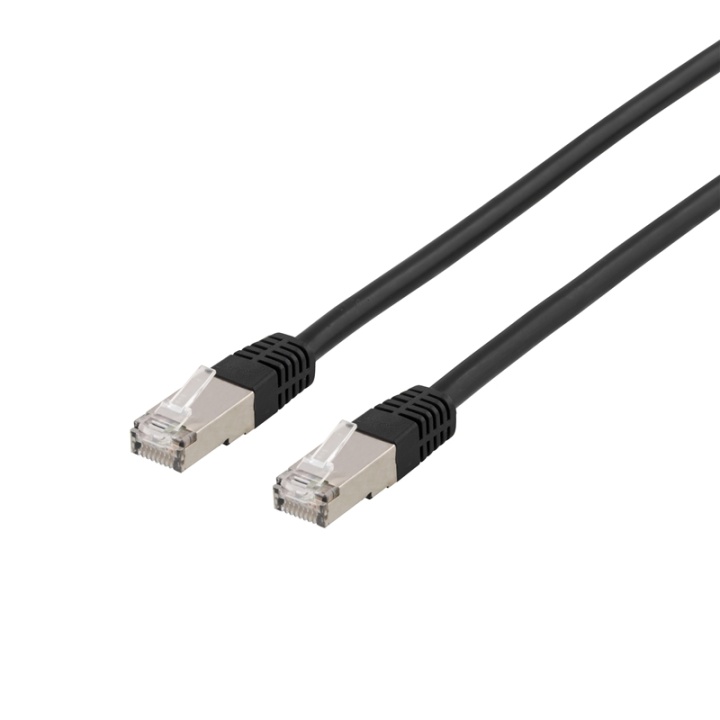 Deltaco U/FTP Cat6a patchkabel, LSZH, 2m, svart (STP-62SAU)