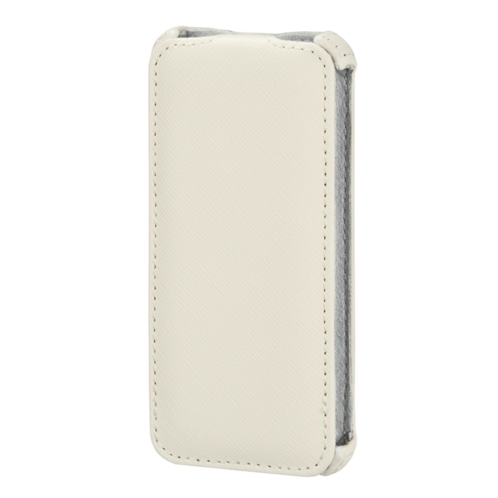 Hama iPhone5/5s/SE mobilveske flip-front hvit lær