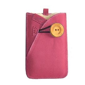 SNUGGS Mobil sleeve Universal Rosa Mocca Ull på insidan