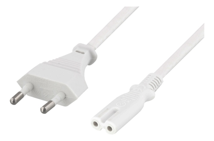 DELTACO ojordad apparatkabel, CEE 7/16 till IEC 60320 C7, 10m