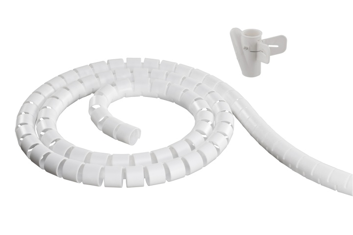 DELTACO Kabelslukare i nylon, 25mm diameter, verktyg ingår, 5m