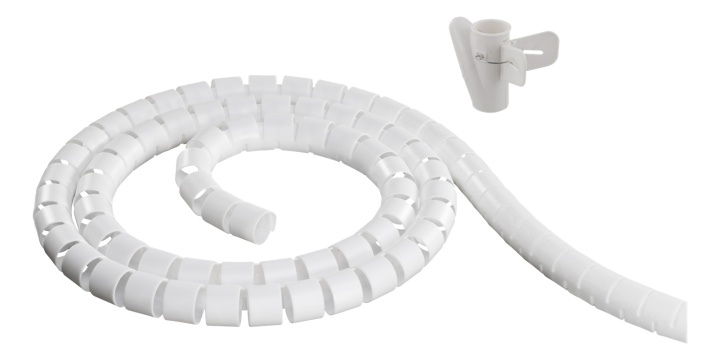 DELTACO Kabelslukare i nylon, 25mm diameter, verktyg ingår, 20m