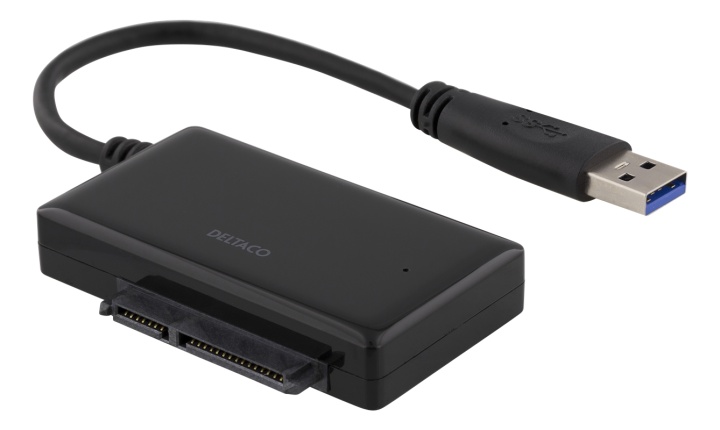DELTACO USB 3.0 till SATA 6Gb/s adapter, för 2,5" hårddiskar