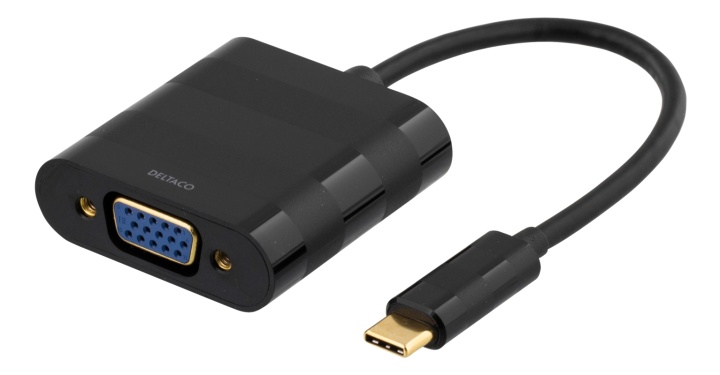 DELTACO USB 3.1 till VGA adapter, Typ C - VGA, 1080p, svar
