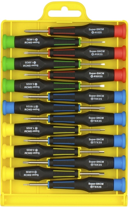 Sprotek STD-713, precisionsmejselsats, 15 mejslar