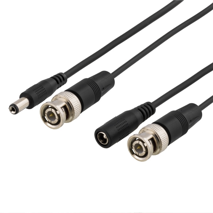 Video/ström-kabel, 1xström ha - ho & 1xBNC (MM-82B)