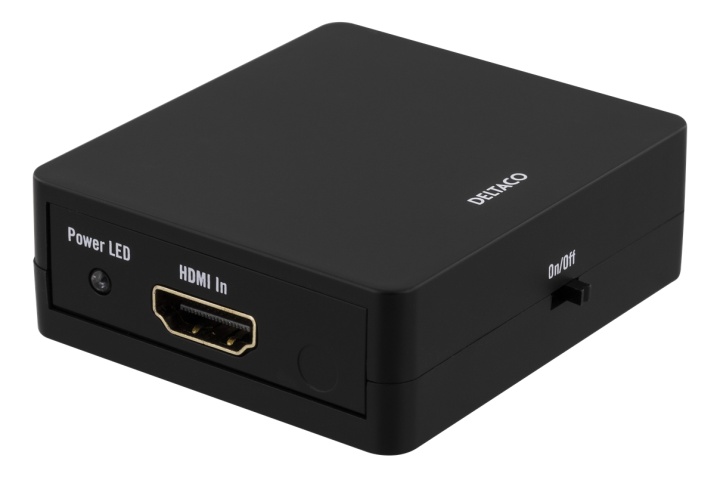 DELTACO HDMI splitter, 1x HDMI in, 2x HDMI ut, 6,75 Gbit/s