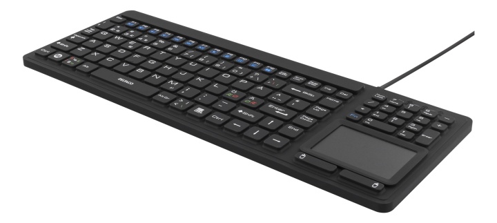 DELTACO tangentbord i silikon med touchpad, IP68, 105 tangenter