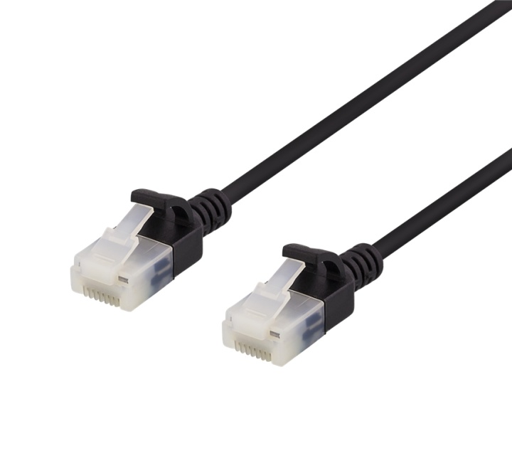 DELTACO U/UTP Cat6a patchkabel, slim, 3,5mm i diameter, 0,5m