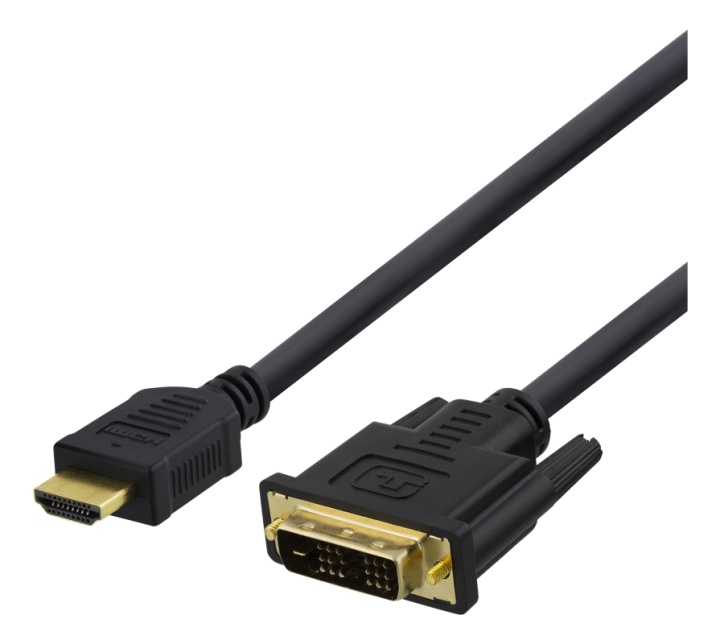 DELTACO HDMI till DVI-kabel, 7m, Full HD