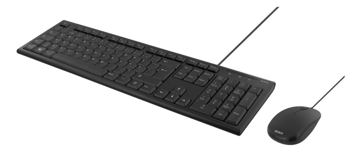DELTACO Tangentbords-kit med mus, PAN Nordisk layout, USB