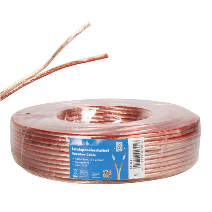 LogiLink Högtalarkabel 2x2,5 mm² 25m