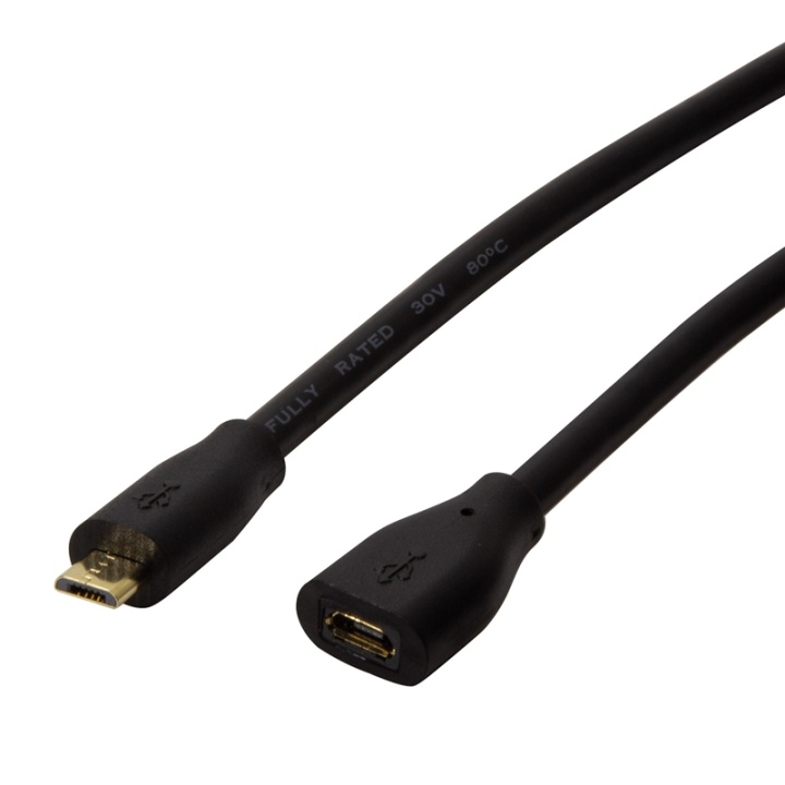 LogiLink MicroUSB Förlängningskabel 3m