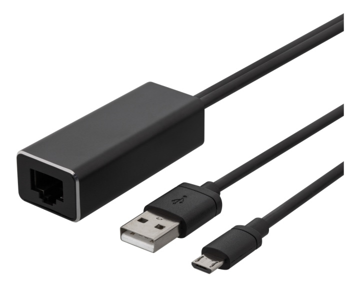 DELTACO Ethernet-adapter for ChromeCast, USB, RJ45