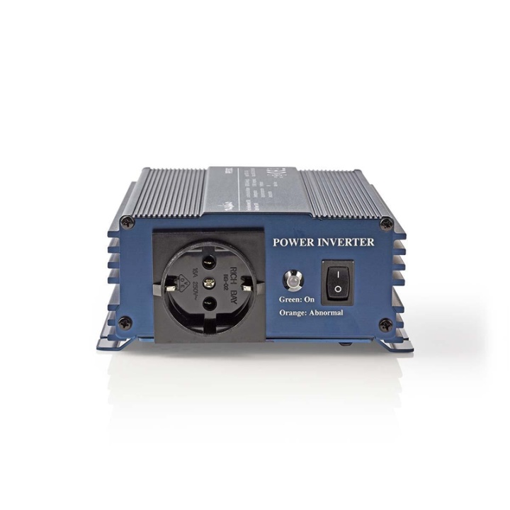 Nedis Strömväxelriktare | Inspänning: 12 V DC | Enhetens utgångsanslutning: Type F (CEE 7/3) | 230 V AC 50 Hz | 150 W | Toppeffekt: 300 W | Cigarettändarkontakt | Ren sinusvåg