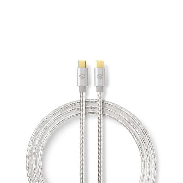 Nedis USB-kabel | USB 3.2 Gen 1 | USB-C™ Hane | USB-C™ Hane | 60 W | 4K@60Hz | 5 Gbps | Guldplaterad | 1.00 m | Rund | Flätad / Nylon