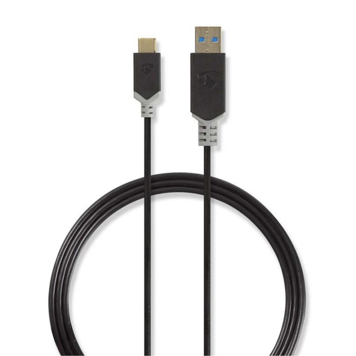 Nedis USB-kabel | USB 3.2 Gen 1 | USB-A Hane | USB-C™ Hane | 60 W | 5 Gbps | Guldplaterad | 1.00 m | Rund | PVC