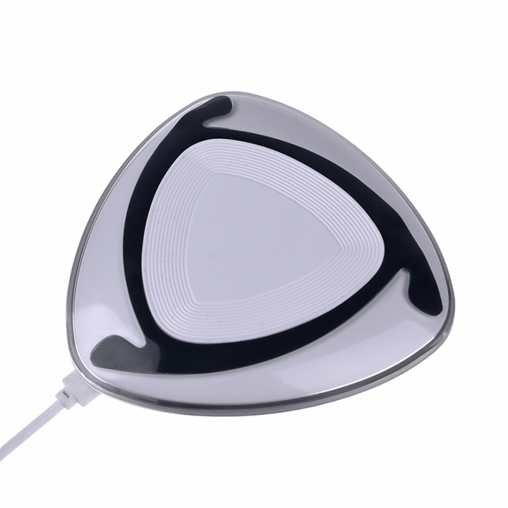 Trådløs Qi-lader 5V 1A, hvit/svart