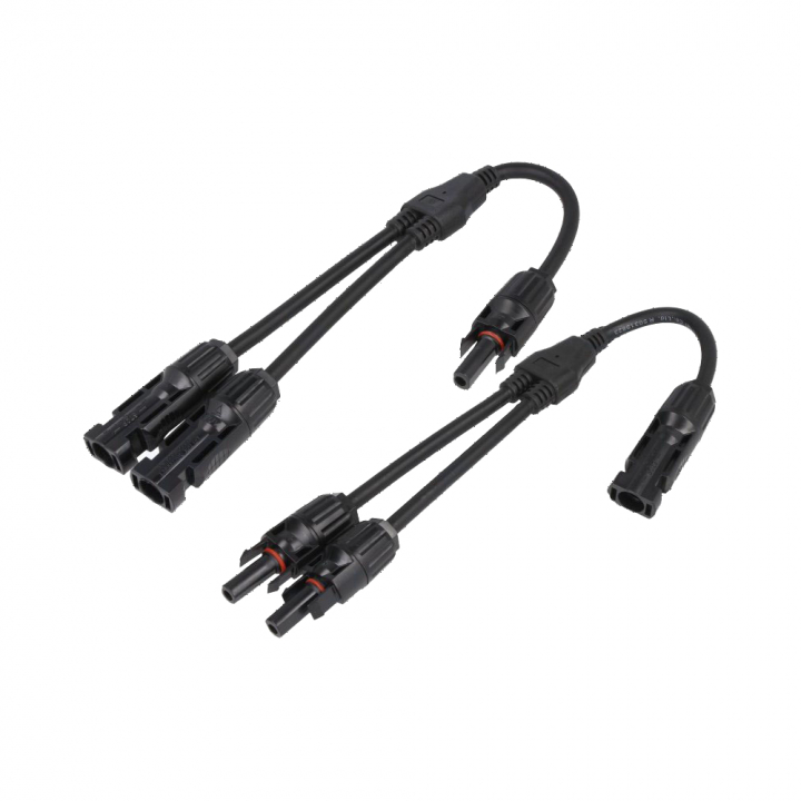 Solcellsanslutning MC4, Y-adapter 2 till 1