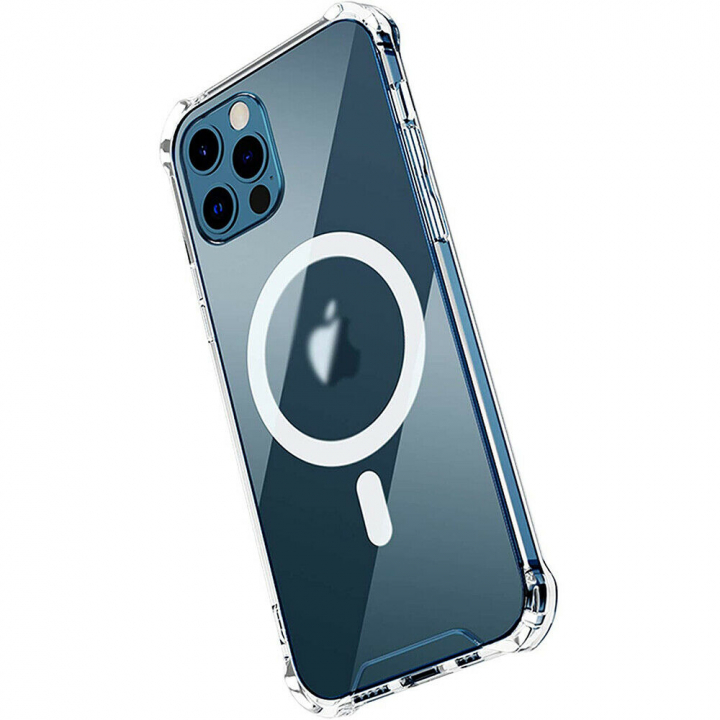 Transparent skal med stöd för magnetisk laddning, iPhone 15 Pro