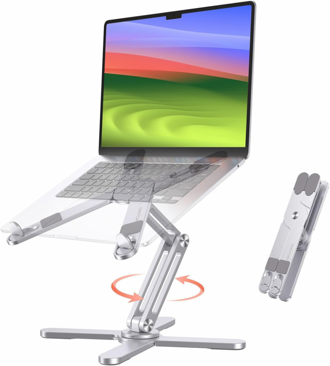 Höj- och sänkbart laptopstativ, vikbart, vridbart 360°