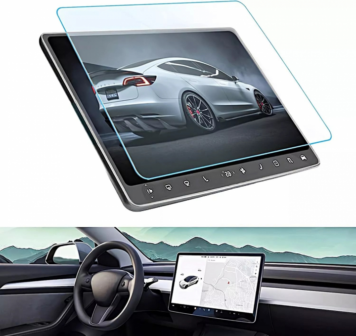 Displayskydd till Tesla model Y i härdat glas