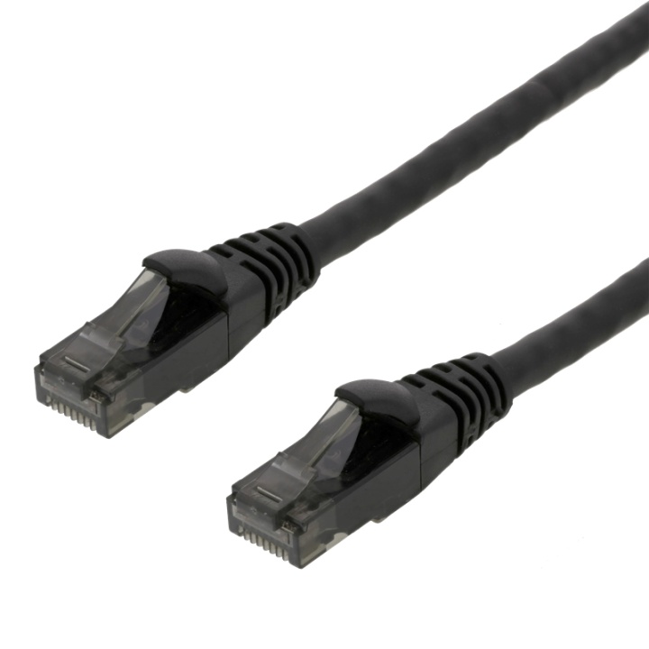 DELTACO U/UTP High Flex Cat6 patchkabel, 5m, flertrådig, 24AWG, svart