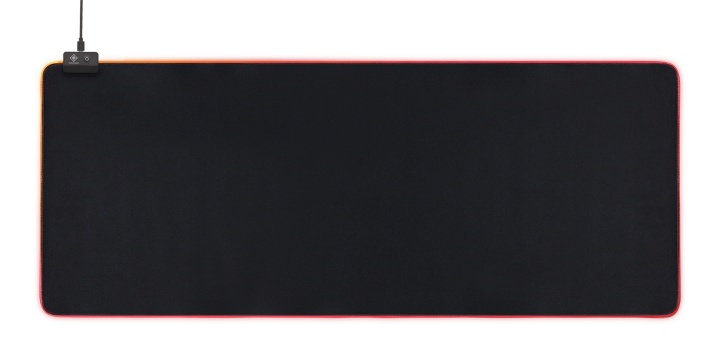 DELTACO GAMING musmatta med RBG-belysning, 90x36x0,4cm, svart