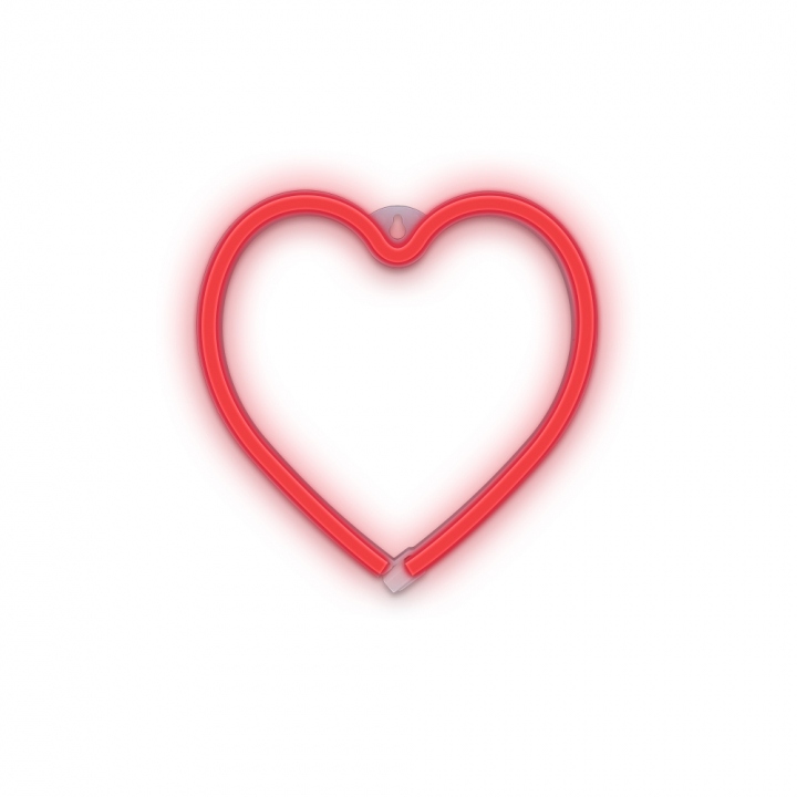 Forever Light Neon LED-Lampa HEART batteri + USB FLNEO7