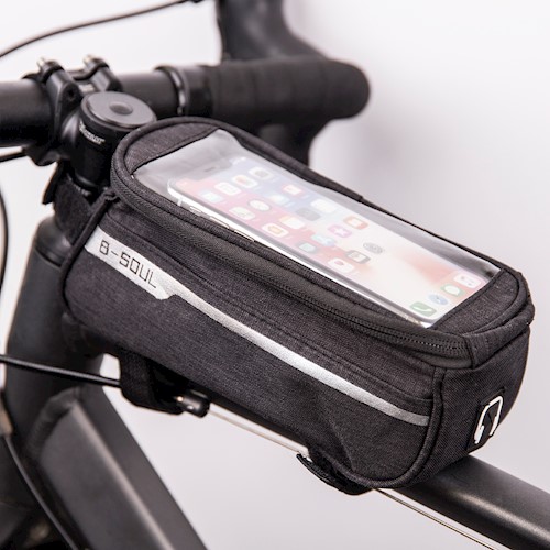 Vattentät cykelramsväska med telefonhållare