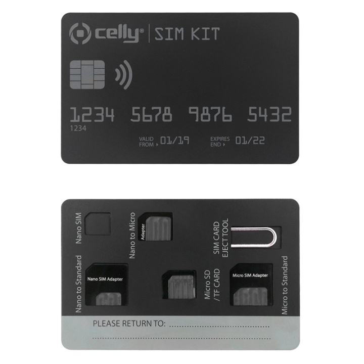 Celly SIM-kit SIM-kortsadaptrar 3-pack