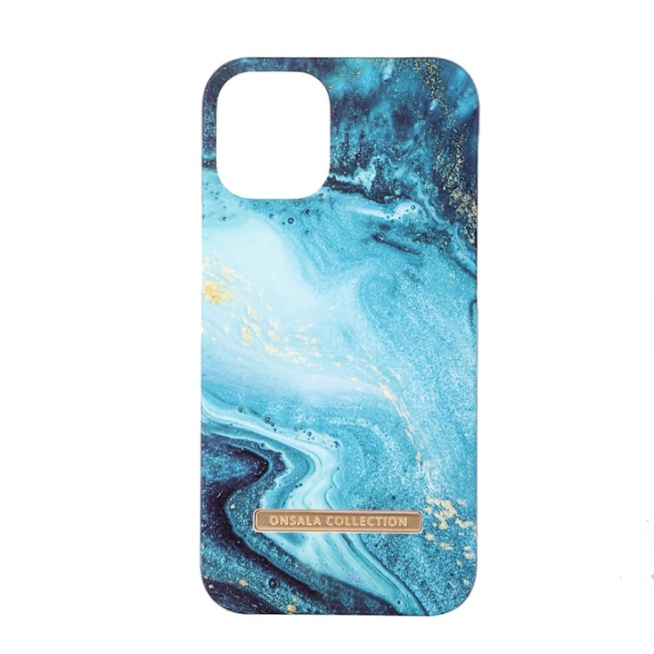 Onsala Mobilskal Soft Blue Sea Marble - iPhone 12 Mini