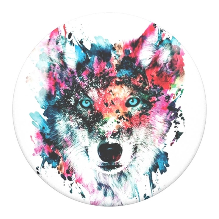 PopSockets Wolf Avtagbart Grip med Ställfunktion