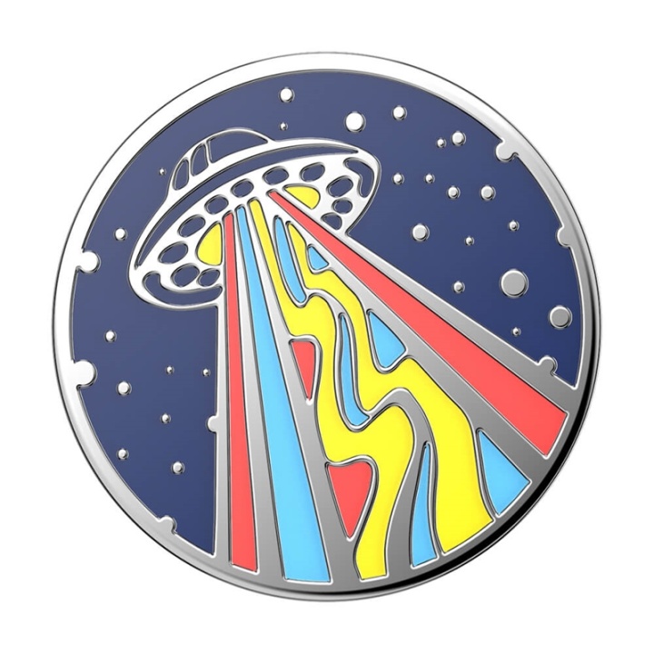 PopSockets Enamel Outta This World Navy Avtagbart Grip med Ställfunktion Premium
