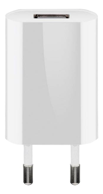 Goobay USB charger 1 A, white, Plastic bag - with 1 USB