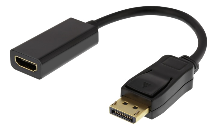 DELTACO DisplayPort till HDMI adapter, 4K 60Hz, 0,2m