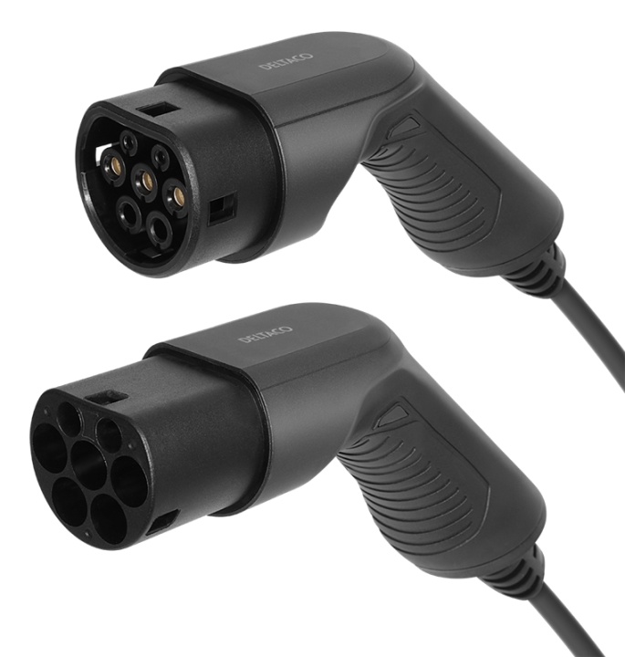 DELTACO e-Charge, cable type 2 - type 2, 1 phase, 16A, 3M