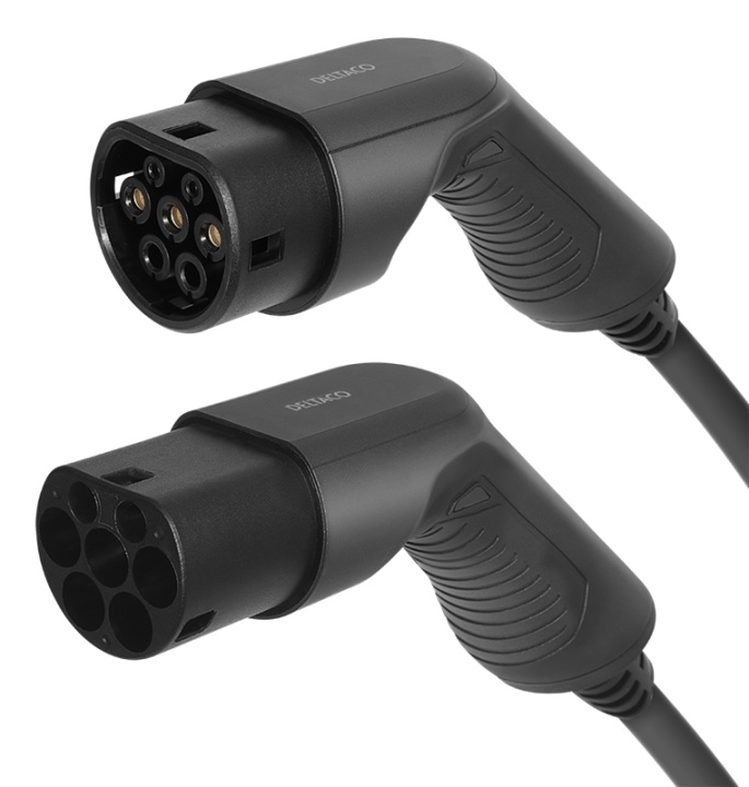 DELTACO e-Charge, cable type 2 - type 2, 3 phase, 32A, 5M