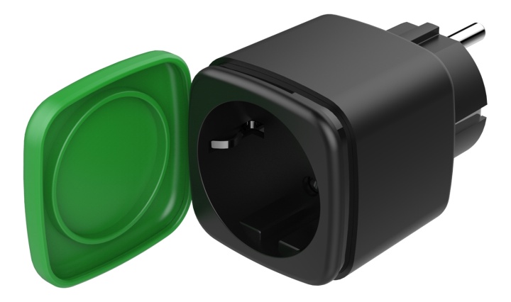 Deltaco Smart Home Strömbrytare, Energimätare, WiFi, Svart