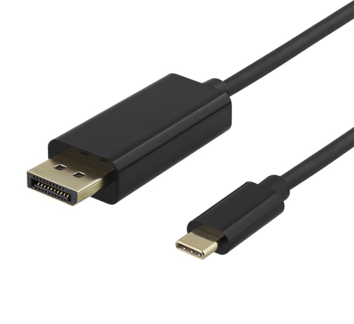 DELTACO USB-C till DisplayPort-kabel, 2m, 4K@60Hz