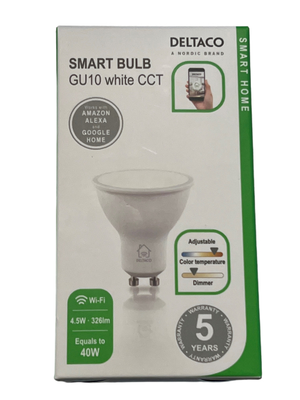 Smart LED-lampa, kall- och varmvit, GU10 sockel