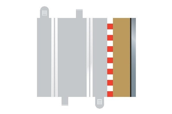 Scalextric Borders & Barriers - Half Straight (till C8207)