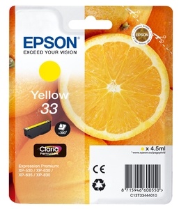 Epson Oranges C13T33444010 bläckpatroner 1 styck Original