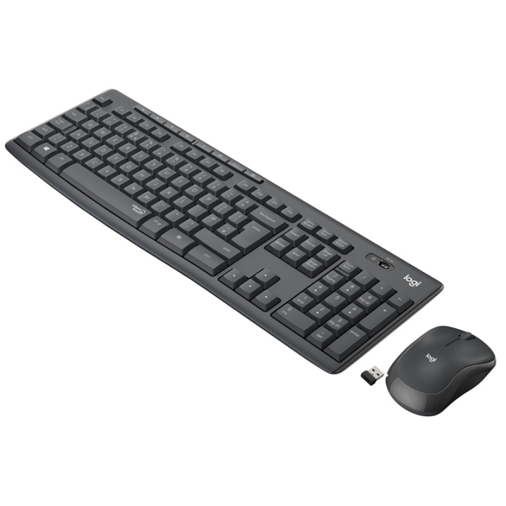 MK295 Silent Wireless Combo tangentbord RF Trådlös QWERTY Amerikanskt i