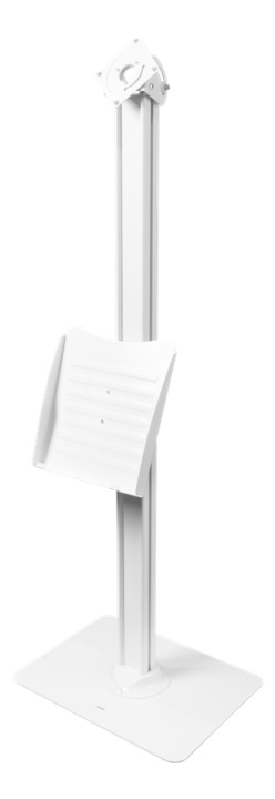 DELTACO Office Floor stand with brochure stand VESA 75x75, 100x100 Whi