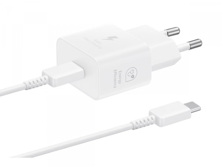 Samsung EP-T2510N GaN vegglader USB-C 25W + kabel, hvit