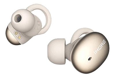 1More Stilige, ekte trådløse in-ear-hodetelefoner med mikrofon, Bluetooth, gull