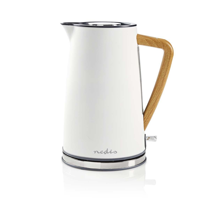Nedis Vatten kokare | 1.7 l | Soft-Touch | Vit | Roterbar 360 grader | Dolt värmeelement