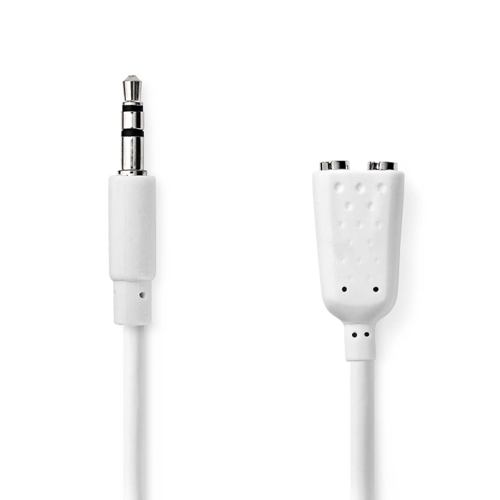 Nedis Stereoljudkabel | 3.5 mm Hane | 2x 3.5 mm, Hona | Nickelplaterad | 0.20 m | Rund