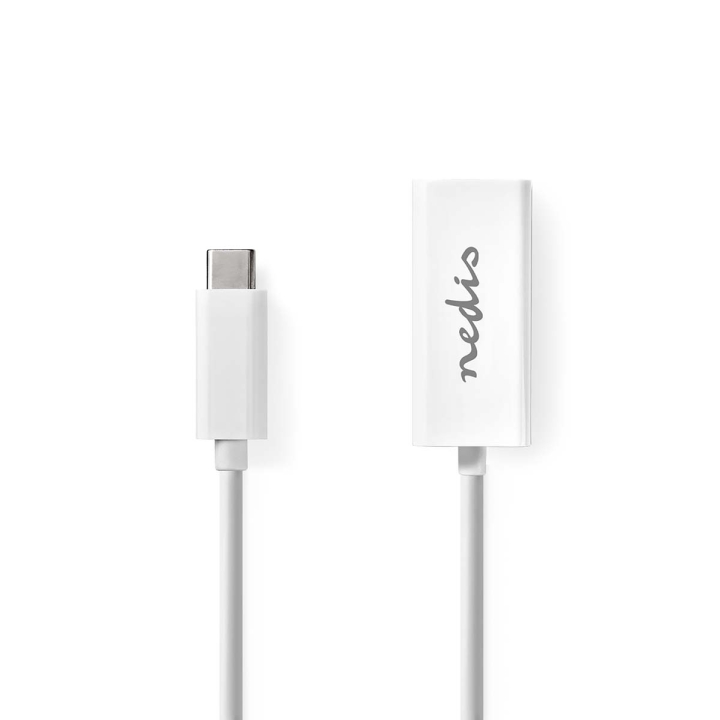 Nedis USB-nätverkskort | USB 3.2 Gen 1 | 1 Gbps | USB-C™ Hane | RJ45 Hona | 0.20 m | Rund | Nickelplaterad | Förtent